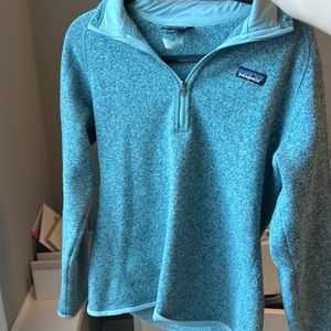 Patagonia heather light blue pullover